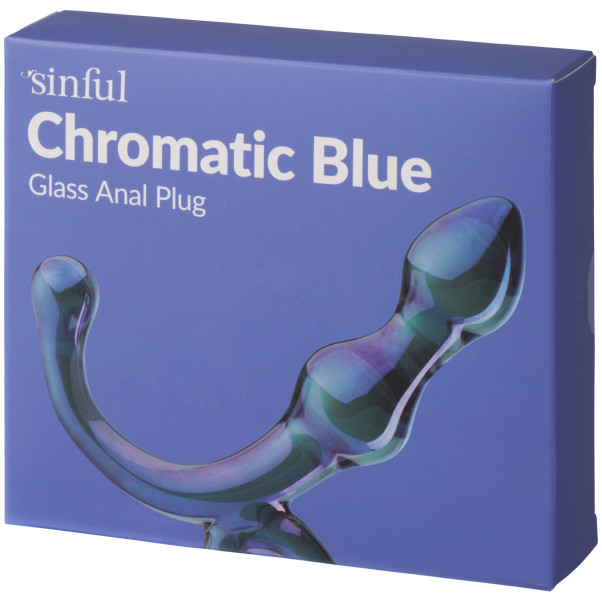 Sinful Chromatic Blue Lasinen Anustappi Kuva tuotepakkauksesta 90