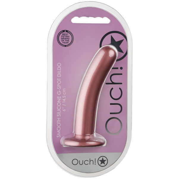 Ouch! Smooth Silikoninen G-pistedildo 14,5 cm Kuva tuotepakkauksesta 90