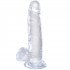 King Cock Clear Dildo Kiveksillä 19 cm  1