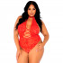 Leg Avenue Plus Size Haaraton Pitsinen Teddy  2