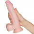 King Cock Plus Triple Density Dildo Kiveksillä 23 cm tuote kädessä 50