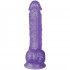 Baseks Lila Glitter Dildo Kiveksillä 21,5 cm Tuotekuva 2