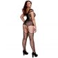 Baci Verkkokankainen Bodystocking Sukkanauhoilla ja Sukilla  4
