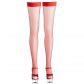 Cottelli Punaiset Stay-up Verkkosukat