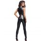 Noir Handmade Pitsikoristeltu Wetlook Catsuit tuotekuva 2