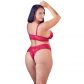 Cottelli Plus Size Punainen Pitsialusasusetti  3