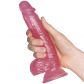 Baseks Glitter Dildo Kiveksillä 20,5 cm Kuva tuotteesta kädessä 50