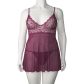 NORTIE Basil Plus Size Viininpunainen Babydoll-setti Tuotekuva 4