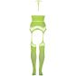 Ouch! Plus Size Pimeässä Hohtava Neonvihreä Crop-toppi ja Sukat Tuotekuva 4